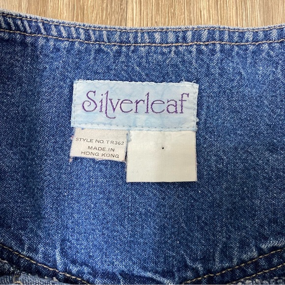 SILVERLEAF Vintage high waisted denim chambray skirt Womens size 26 - Picture 8 of 12